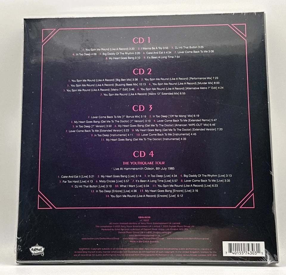 DEAD OR ALIVE Youthquake 40th Anniversary Deluxe Edition 2025 4XCD NEW/SEALED🔥 - Image 4 of 4