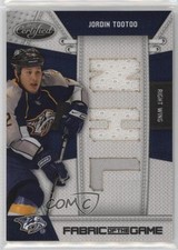2010 Certified Fabric of the Game Die-Cut NHL Materials 4/25 Jordin Tootoo 9a0