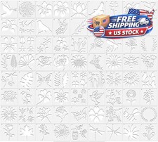 72PCS Flower Stencils for Painting, Reusable Stencils for Crafts, Flowers, Insec