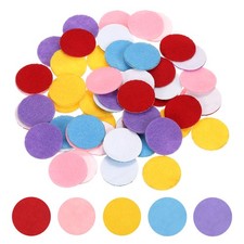 50 Pcs Adhesive Felt Circles, 3/4" Round Non-Woven Felt Stickers, 5 Colors