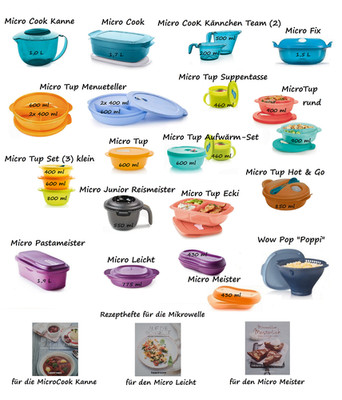Tupperware MicroCook,MicroTup,MicroFix,versch. für die Mikrowelle zur Auswahl
