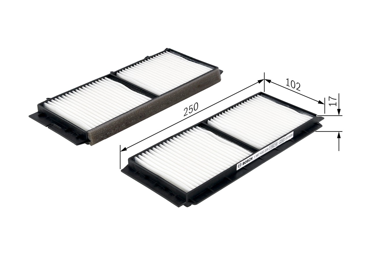 ✅Fits BOSCH 1 987 432 209 PASS COMPARTMENT FILTER  ⭐UK Seller⭐