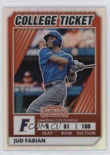 2022 Panini Elite Extra Edition College Tickets Optic Holo Prizm Jud Fabian 15zu