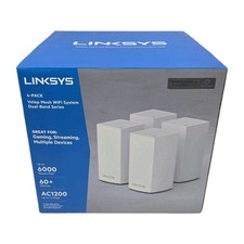 Linksys Velop AC1200 Mesh WiFi System 4-Pack Dual-Band Router Nodes 60 Devices