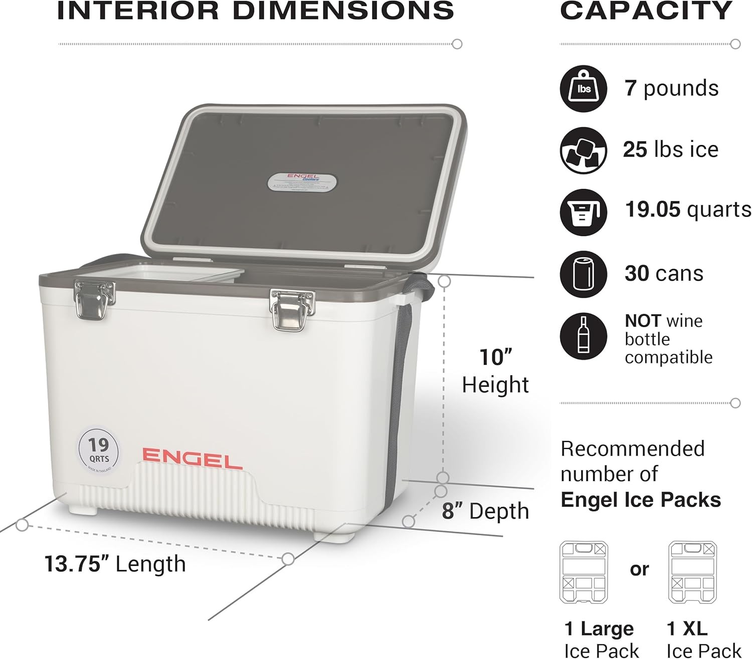 Engel 19qt Leak-Proof, Air Tight, Drybox Cooler - Blue