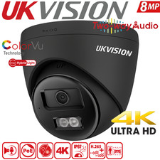 Hikvision Compatible ColorVu 8MP 4K Security POE IP Camera 2-Way Audio CCTV UK