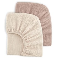 Muslin Crib Sheets 100 Cotton Baby Crib Sheets Fitted for Standard Baby Face