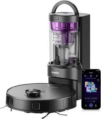 Eureka E20 Plus Robot Vacuum Mop Bagless Self-Empty 8000Pa Hair-Tangle Brand New