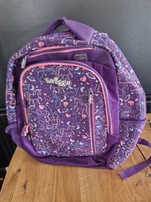 Smiggle Rucksack Schultasche Backpack Kinder Mädchen lila Print süß