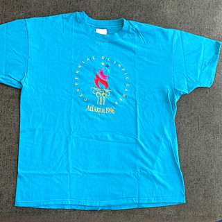 Vintage Hanes Beefy T Centennial Olympic Games Atlanta 1996 Blue Shirt Unisex XL