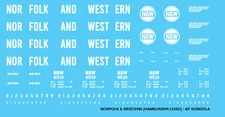 N Scale - Norfolk Western 40ft Hamburger Logo Gondola Decals