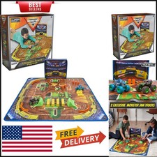 Exclusive 1:64 Scale Monster Trucks & Arena Playmat - Perfect for Kids Ages 4+