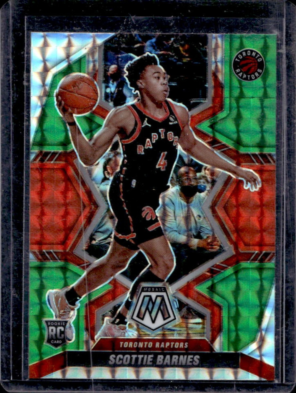 2021-22 Mosaic Scottie Barnes RC Choice Red & Green Rookie #207 Raptors