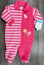 Baby Girl Clothes New Vintage Carter's 3-6 Month Terry Cloth Bug Footed Outfit