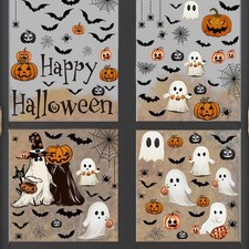 137Pcs Halloween Window Clings Ghost Decor Decals Spooky Evil
