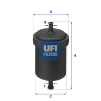 UFI Kraftstofffilter 31.512.00 Filtereinsatz FüR Fiat Lancia Autobianchi Tipo Up