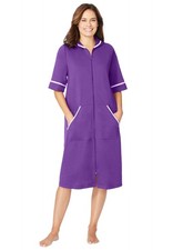 Dreams  Co. Plus Size Short French Terry Robe