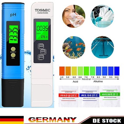 Digital PH & TDS EC Meter, Wasserqualität Tester, Trinkwasser, Leitwertmessgerät