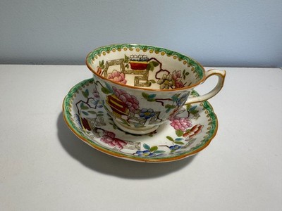 Vintage Hammersley & Co Chinoise Teacup and Saucer Set / English Bone China Tea