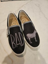 Inkkas Bad Ass Slip On Shoes Donkey Womens Size 6 Black Gray Vegan
