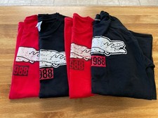 lot of 4 chicken express work shirts Size M. Long And Short Sleeves