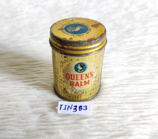 Bálsamo de reina vintage años 40 publicidad química de la reina litografía caja de lata TIN383