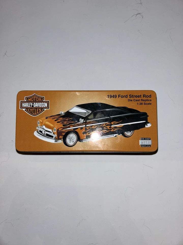 Harley-Davidson 1949 Ford Street Rod escala 1:38 con motor de tracción trasera de estaño DC-118 Foto 4 de 4