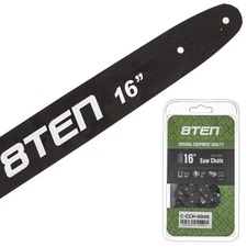 8TEN 16" Chainsaw Guide Bar & Chain .050 3/8 LP 55DL for Stihl 017 009 30054813