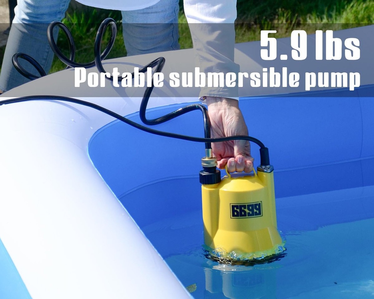 FOTING Pompe de puisard, pompe à eau submersible à haut débit avec