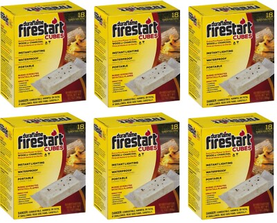 Duraflame 00845 Firestart Cubes 18 Pack Firestarters - Case of 6 = 108 cubes