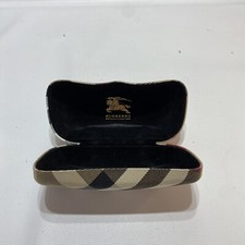 BURBERRY Nova Check Plaid Clamshell Hard Sunglasses Case Eye Glasses Case