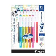 Pilot FriXion Fineliner Marker Pen Erasable Fine Point 12/Pk Office School Home