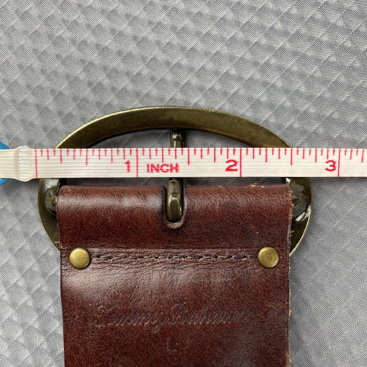 Tommy Bahama Vintage Brown Leather Braided Waist Belt Oval Buckle Size Large TOMMY BAHAMA Belt Women main image 2