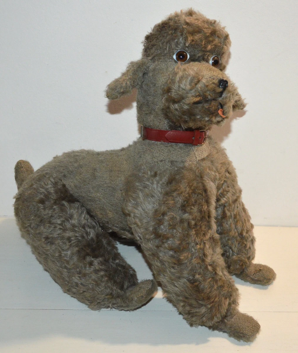 Ancienne peluche ours gris articulé