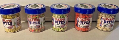 Magic Bait Crappie Bites White/Chartreuse & MORE COLORS CHOOSE Catch More Slabs