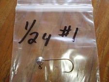 50 1/24oz Ball Head Jigs Bronze Mustad Hooks #8  #6  #4  #2  #1 U Choose