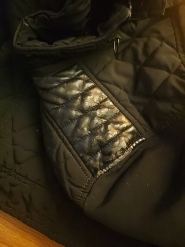 ZARA Man Quilted Black Size S Jacket Leather Pads - Picture 5 of 9