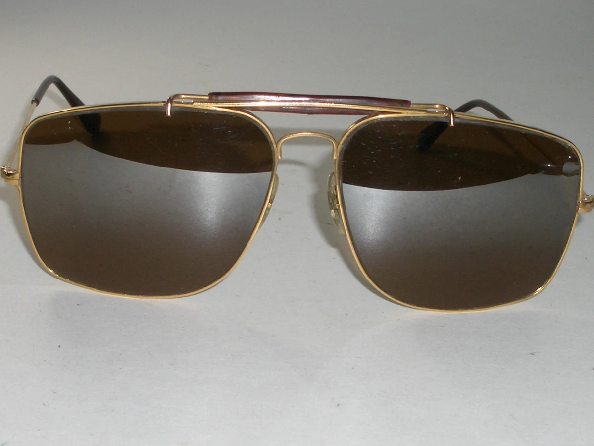 VINTAGE B L RAY BAN B15 BROWN GRADIENT MIRROR EXPLORER OUTDOORSMAN SUNGLASSES