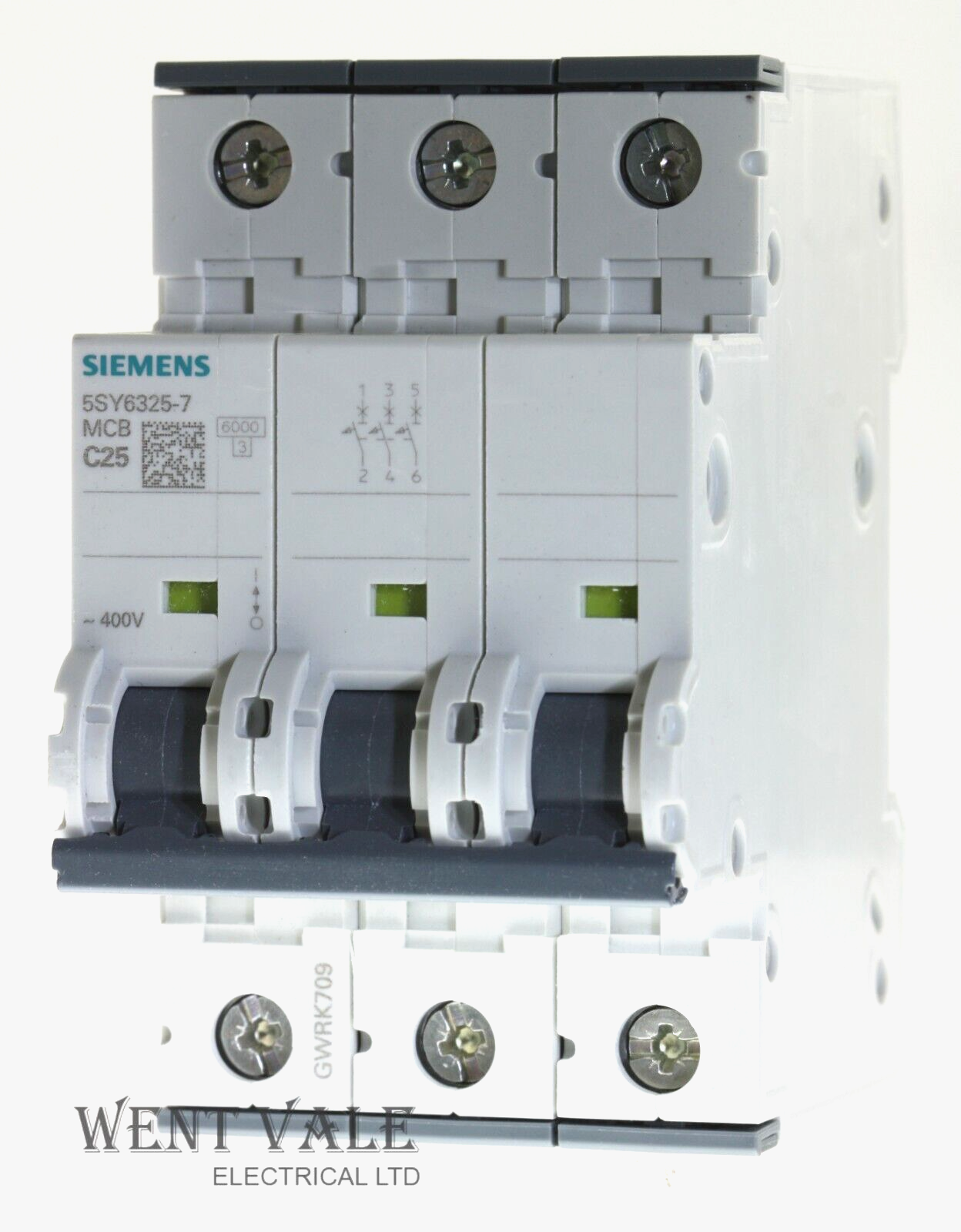 Siemens Sentron - 5SY6325-7 - 25a Type C Triple Pole MCB New