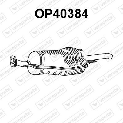 Silencieux arrière pour Opel Astra F 1.6i 16V et Vauxhall Astra Mk IV