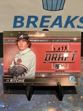 JR RITCHIE 2022 BOWMAN DRAFT "DRAFT NIGHT" CARD BDN-6 BRAVES (ROOKIE INSERT)
