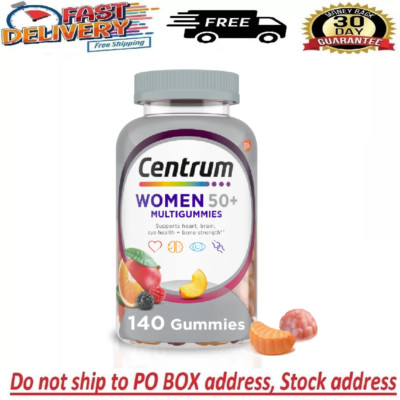 Centrum Women 50 plus Multivitamin Supplement Gummies, Assorted Fruit, 140 Count