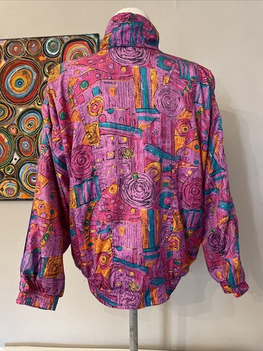 Lavon Petites Shell Jacket - Pink Multicoloured Pattern - Nylon - Women's - Med - Picture 2 of 12