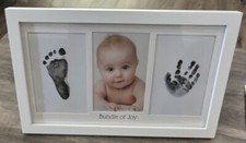KeaBabies First Footprint  Hand Clean Touch Inkless Frame Kit Mothers Keepsake