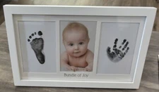 KeaBabies First Footprint & Hand Clean Touch Inkless Frame Kit Mothers Keepsake