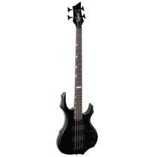 Full-size Glarry 4-string Burning Fire-enclosed H-h Pickup Electric Bass