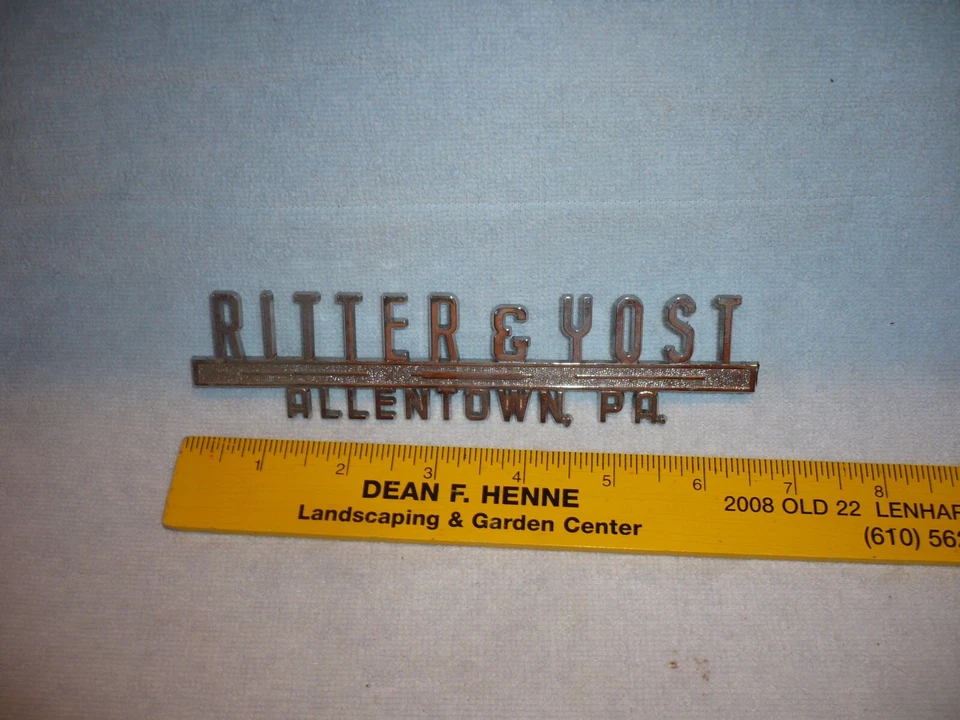 NOS ritter and yost allentown pa Dealer Badge desoto plymouth willys whippet - Image 2 of 3