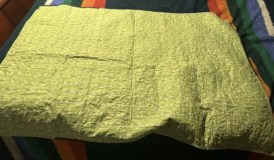 Edredón hecho a mano 28x58 pulgadas algodón dresden floral rústico primitivo Foto 4 de 4