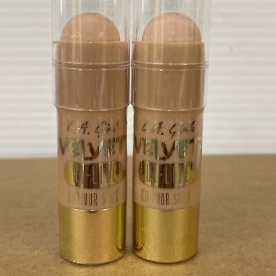 Lot Of 2-LA Girl Velvet Contour Stick Long-Lasting Hi-Lite *GCS583 Cashmere*