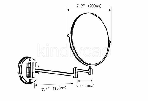 Black Brass Magnifying Makeup Mirror Wall Mounted Double Sided Bathroom Mirrors - Picture 5 of 9